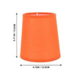 FOMIYES Medium Lamp Shade, Fabric Barrel Shape Chandelier Lampshade, Decorative Lamp Cover for Office, Desk, Nightstand and Kitchen Light Orange 10x13x13cm