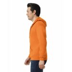 Gildan Fleece Zip Hoodie Sweatshirt, Style G18600, Safety Orange, Small