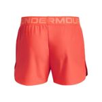 Under Armour girls Play Up Solid Shorts , (877) After Burn / Orange Tropic / Orange Tropic , Youth Large