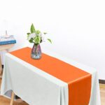 HMQIANG 12 Pack Orange Table Runners, Satin Table Runner 12×108 Inches Long, Silk and Smooth Fabric Table Runner for Wedding, Parties, Banquets, Events Decoration