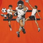 The Children’s Place Boys’ Short Sleeve Graphic T-Shirt Seasonal, Orange, Large