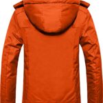 GEMYSE Men’s Mountain Waterproof Ski Snow Jacket Winter Windproof Rain Jacket (Orange,X-Large)