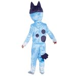 Disguise Bluey Costume for Kids, Official Bluey Character Outfit with Jumpsuit and Mask, Classic Toddler Size Large (4-6)