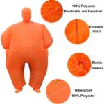 Inflatable Masquerade Costume Full Body Suit Air Blow up Costumes Fancy Dress Ball Party Christmas Carry Funny Cosplay Halloween Carnival Jumpsuit Suit Outfit (Orange)