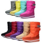 DADAWEN Women’s Waterproof Frosty Snow Boot Orange US Size 7