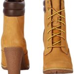 Timberland womens Tillston 6 Inch Double Collar Fashion Boot, Wheat Nubuck, 8 US