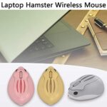 2.4GHz Wireless Mouse Cute Hamster Shape Less Noice Portable Mobile Optical 1200DPI USB Mice Cordless Mouse for PC Laptop Computer Notebook MacBook Kids Girl Men Women Mom Dad Gift (Yellow)