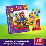 Funables Fruit Snacks, Super Mario Shaped Fruit Flavored School Snacks, Pack of 10 0.8 ounce Pouches
