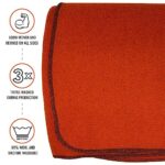 Arcturus Military Wool Blanket – 4.5 lbs, Warm, Heavy, Washable, Large 64″ x 88″ – Great for Camping, Outdoors, Survival & Emergency Kits (Ember)