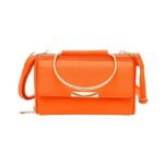 EVVE Small Top Handle Wristlet Clutch Purse,Trendy Crossbody Cell Phone Wallet Purse For Women | Orange