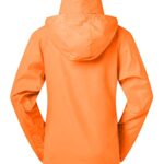 Spmor Women’s Lightweight Waterproof Rain Jacket Packable Windbreaker Running Coat Orange XL