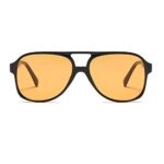 Xpectrum Big 70s Retro Clear Yellow Sunglasses for Men Women Vintage Trendy Sun Glasses (Yellow/Orange, 60)