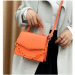 BIBDOO Mini Purses for Women Small Handbag Cute Crossbody Bag (Orange)