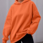 AUTOMET Womens Halloween Sweatshirts Orange Clothes Fall Outfits 2023 Pullover Hoodies Oversized Fashion Fleece Winter Sweaters Y2k Clothing