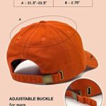 Utmost Unisex Classic Low Profile Cotton Baseball Cap Plain Blank Camoflauge Soft Unconstructed Adjustable Size Dad Hat (Orange)