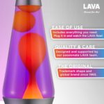Lava Original Lamp – 14.5″ Purple Sunset – Yellow Wax and Purple Liquid – Home Décor Motion Light – 2635
