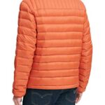 Tommy Hilfiger Men’s Real Down Insulated Packable Puffer Jacket, Orange, X-Large