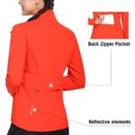 BALEAF Women’s Fleece Running Jacket Water Resistant Full Zip Winter Cold Weather Gear Thermal Cycling Workout Jackets Orange S