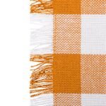 DII Heavyweight Fringed Check Tabletop Collection, Table Runner, 14×108, Pumpkin Spice