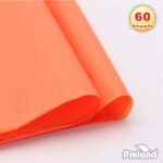 PMLAND Gift Wrapping Tissue Paper – Orange Color – 26 Inches x 20 Inches 60 Sheets