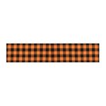Tosewever Halloween Buffalo Check Plaid Table Runner, Cotton Polyester Blend Classic Family Dinner Table Runners for Indoor Outdoor Parties Events Home Decoration (Orange and Black, 14 x 72 Inch)