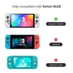 GeekShare Protective Case Slim Cover Case Compatible with Nintendo Switch OLED and Joy-Con – Shock-Absorption and Anti-Scratch Skin Case for OLED Switch – Bunny Garden