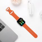 Tighesen Sport Bands Compatible with Apple Watch Band Ultra 2/Ultra SE Series 9/8/7/6/5/4/3/2/1 38mm 40mm 41mm 42mm 44mm 45mm 49mm S/M M/L for Women/Men Silicone iWatch Band(Orange, 38/40/41mm S/M)