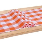 home·fsn Table Runner, Vintage Table Runner for Parties, BBQ’s, Everyday, Holidays (Orange & White, 14 * 36 Inch)