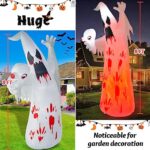 Danxilu 8 FT Giant Halloween Inflatables Ghost with Rotating Flame LED Light Outdoor Decorations, Halloween Inflatable Blow Up Outdoor Holiday Yard Decorations for Garden Lawn Halloween Decor