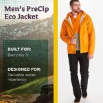 MARMOT Men’s PreCip ECO Jacket | Lightweight, Waterproof Jacket for Men, Ideal for Hiking, Jogging, and Camping, 100% Recycled, Orange Pepper, Large