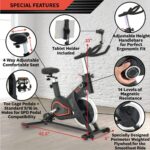 Women’s Health Men’s Health – Indoor Cycling Exercise Bike – Stationary Bike with Bluetooth Smart Connect – Stationary Exercise Bikes for Home Gym Designed to Work with the MyCloudFitness App