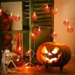 ITICdecor Halloween Pumpkin String Lights Battery Operated 15Ft 30 LED Orange Pumpkins Fairy Light Indoor Outdoor for Halloween Thanksgiving Fireplace Party Patio