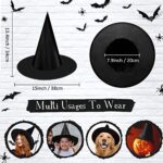 Hifunwu 12 PCS Halloween Witch Hat Decorations Halloween Witch Hats Hanging Decor Witch Hat Costume for Halloween Decorations
