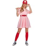Morph Womens Baseball Costume Pink Dress Halloween costume For Women Small