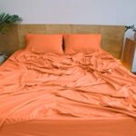 Mezzati Ultra Soft and Lightweight Bed Sheet Set – Brushed Microfiber Bedding for a Comfortable Night’s Sleep (Persimmon Orange, Full Size)