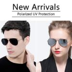 Ziwanule Polarized Aviator Sunglasses for Men Metal Mens Sunglasses Driving Unisex Classic Sun Glasses for Men/Women Orange