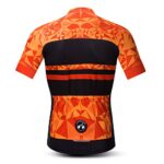 Weimostar Men’s Cycling Jersey Short Sleeve Bike Shirt Riding Tops Outdoor MTB Bicycle Clothing Orange Black Size L