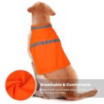 Dog Jacket High Visibility Safety Reflective Dog Vest for Small Medium Large Dogs (Large, Orange)