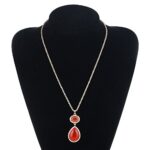 LUREME Hot Jewelry Orange Cateye Pendant Necklace for Women and Girls (nl005454)