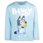 Bluey Bingo Toddler Boys Girls 3 Pack Long Sleeve Graphic T-Shirt Orange/Blue/Gray 3T