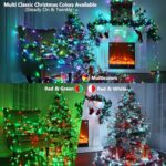 Brizled Color Changing Christmas Lights, 33ft 100 LED Orange Thanksgiving Lights with Remote, Dimmable Thanksgiving Lights String, USB Christmas Tree Light, Indoor Xmas Lights for Year-Round Holiday