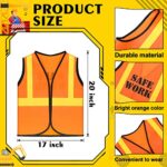 6 Pieces Kids Construction Vests Kids Orange Safety Vest Children Construction Party Dress-up for Kids Birthday Halloween Construction Worker Role-play Costume Party Decoration