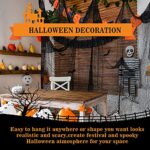 5Pcs Halloween Creepy Cloth Black 30×72inch – Halloween Decorations Clearance – Creepy Spooky Halloween Decorations Outdoor Indoor