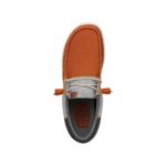 Hey Dude Wally Tri Varsity Orange Size M8 | Men’s Shoes | Men’s Slip On Loafers | Comfortable & Light-Weight