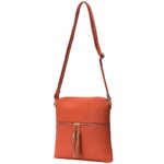 Solene Womens Lightweight Medium Crossbody Purse with Tassel, Perfect Size Crossbody Bags for Daily Use, travel – LP062 (Brunt Orange)