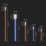 Wellgler’s 200pcs Foam Cleaning Swab,for Electronic, Gun Cleaning or Optic Cleaning Swabs(Orange)
