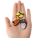 mortd Halloween Shoe Decor Charms, 30PCS Pumpkin Witch Ghost Bat Charms for Shoe Wristband Halloween Decor, PVC Shoe Charm Accessories for Halloween Party Favor Birthday Gifts