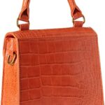 The Drop Women’s Diana Top Handle Crossbody Bag, Fire Orange, One Size