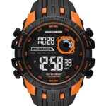 Skechers Men’s McConnell Digital Chronograph Watch, Color: Black/Orange (Model: SR1133)