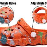 INMINPIN Kids Cute Clogs Cartoon Garden Shoes Boys Girls Slides Slippers Indoor Outdoor Children Water Shower Beach Pool Sandals,Orange,7-8 Toddler,Kids